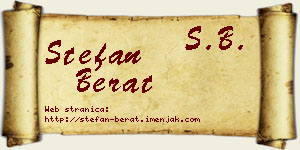 Stefan Berat vizit kartica